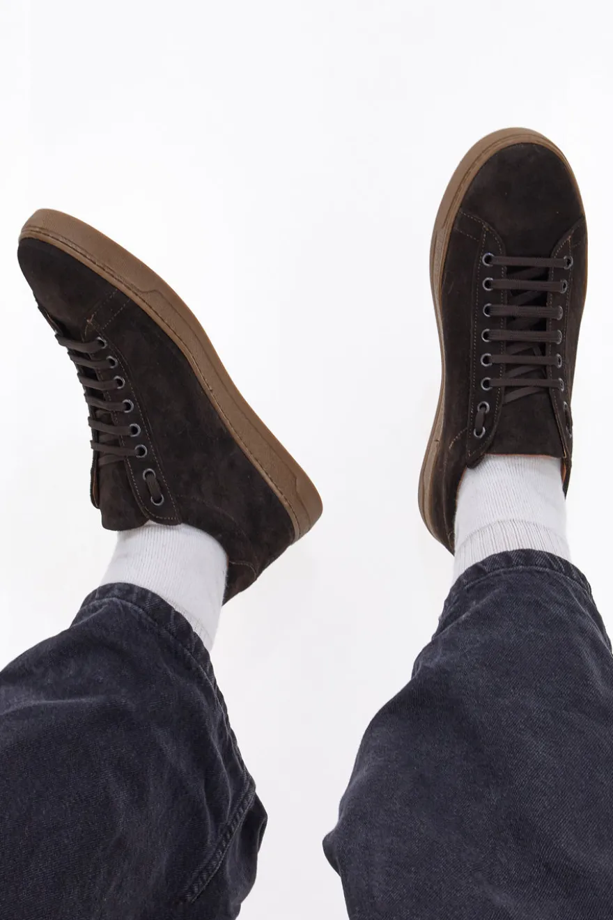 Sneakers in camoscio marrone scuro Made in Italy PITTARELLO FOCUS 3021