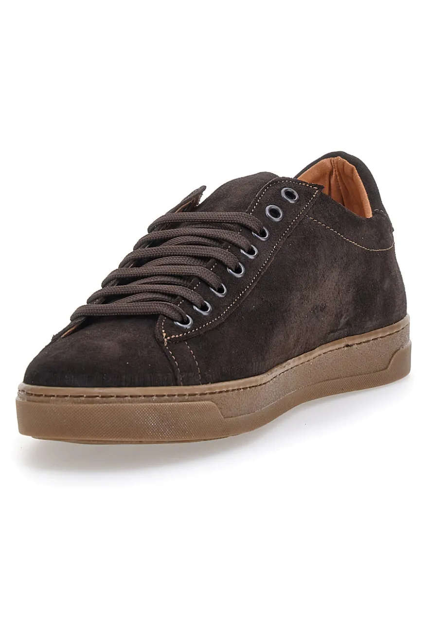 Sneakers in camoscio marrone scuro Made in Italy PITTARELLO FOCUS 3021