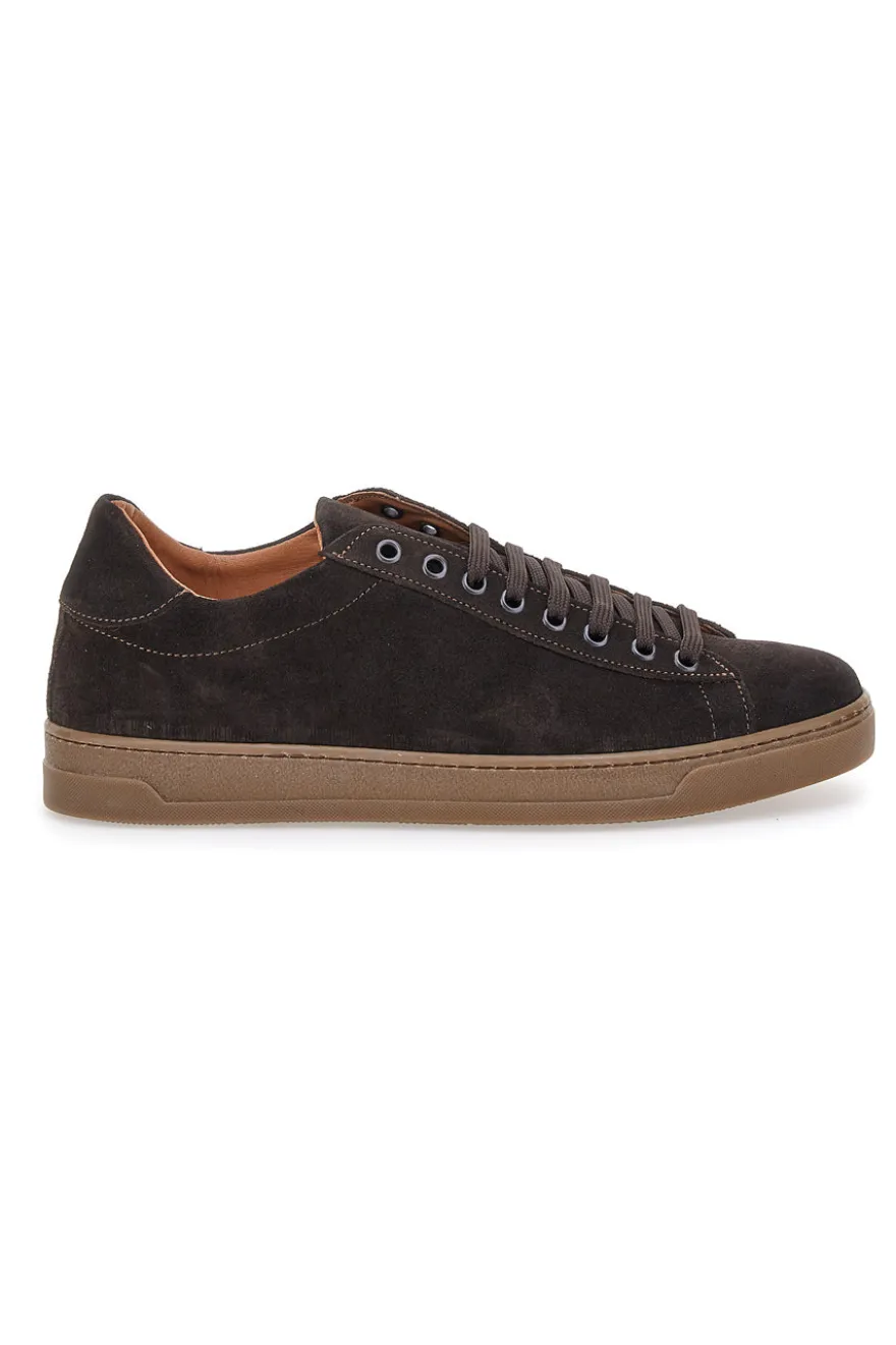 Sneakers in camoscio marrone scuro Made in Italy PITTARELLO FOCUS 3021