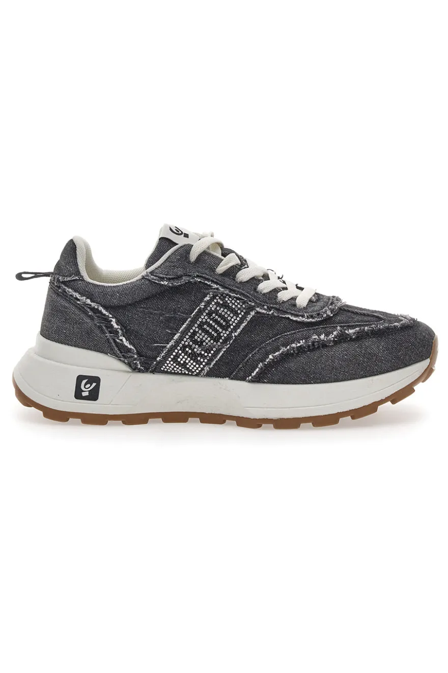 Sneakers in Denim Nere Freddy 7604