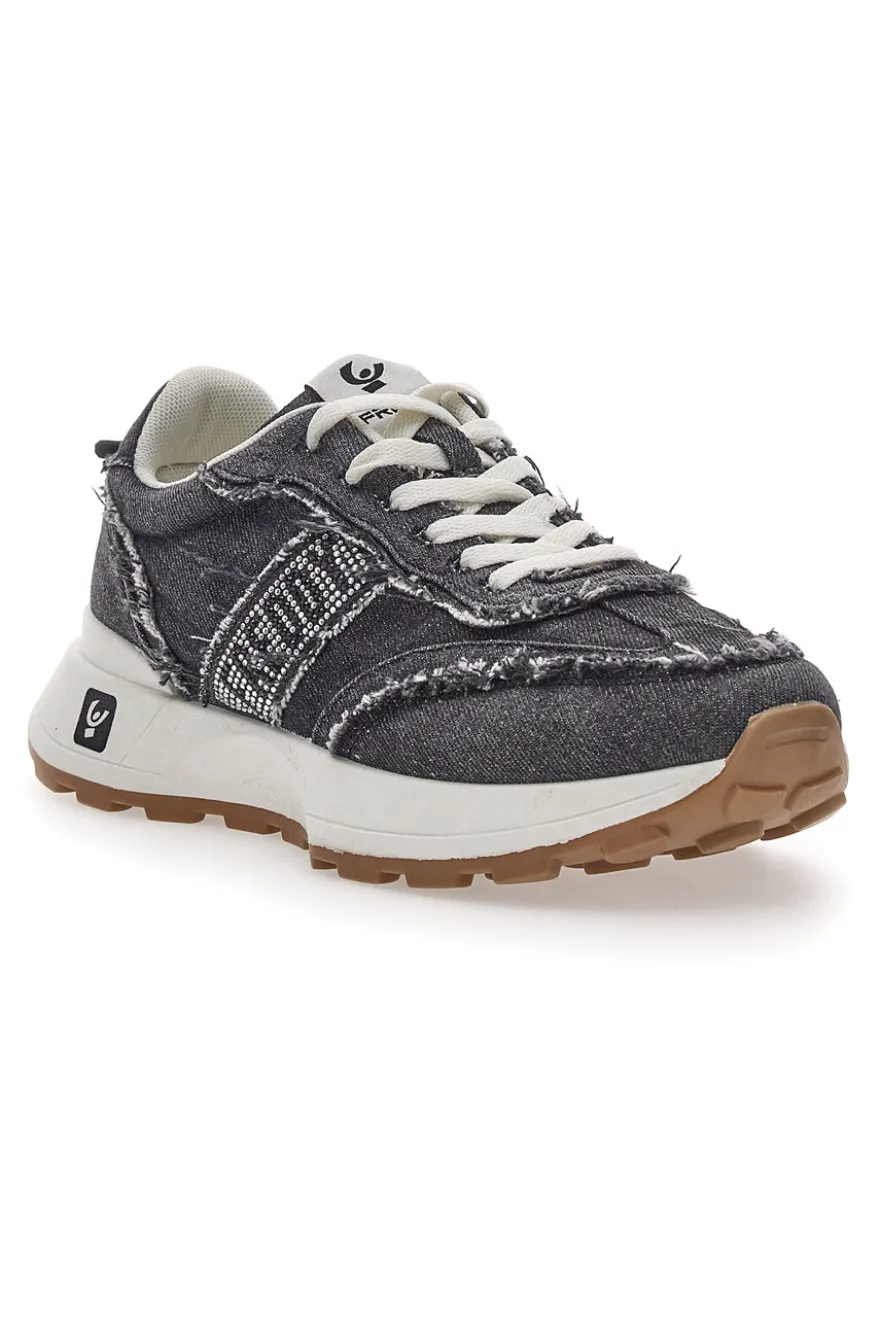 Sneakers in Denim Nere Freddy 7604