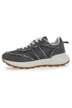 Sneakers in Denim Nere Freddy 7604