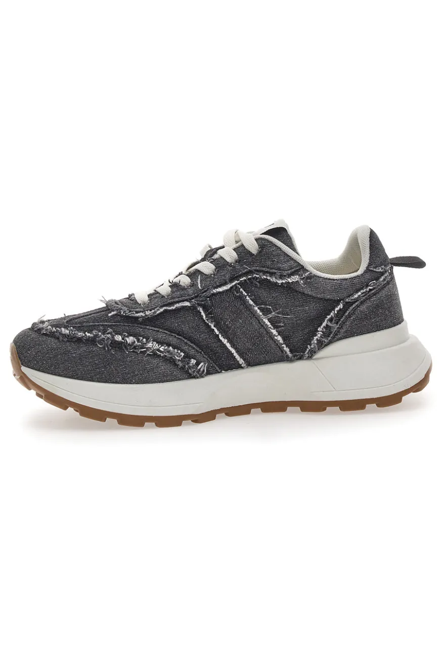 Sneakers in Denim Nere Freddy 7604