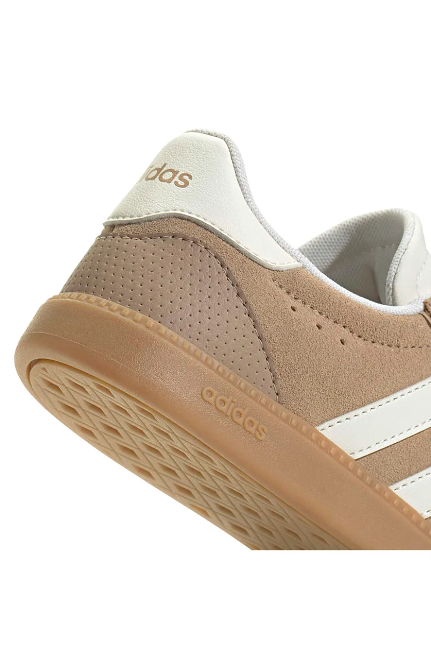 Sneakers in pelle beige con strisce bianche e dettagli traforati Adidas Breaknet Sleek