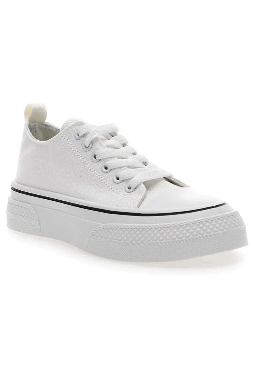 Sneakers in Tela Bianche Cafè Cost 211