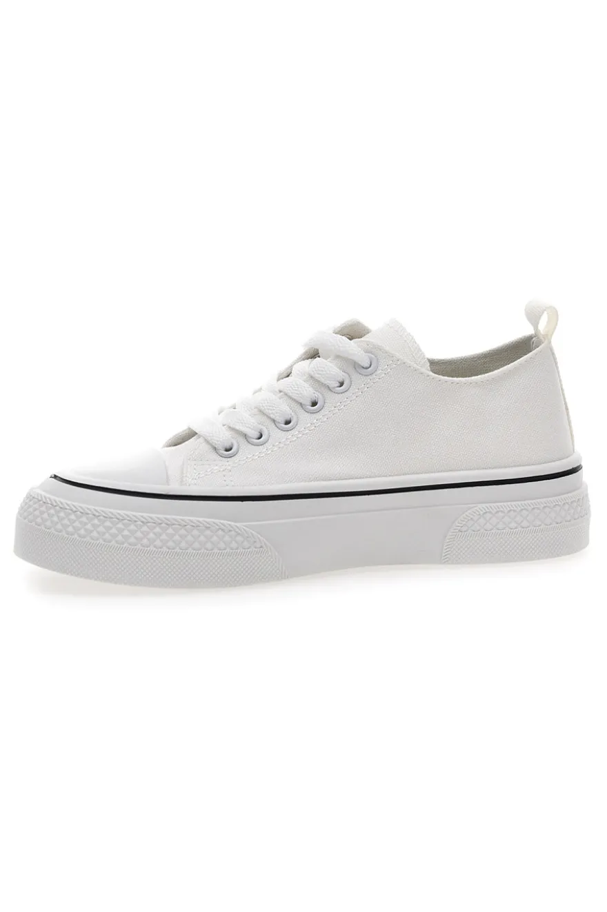 Sneakers in Tela Bianche Cafè Cost 211
