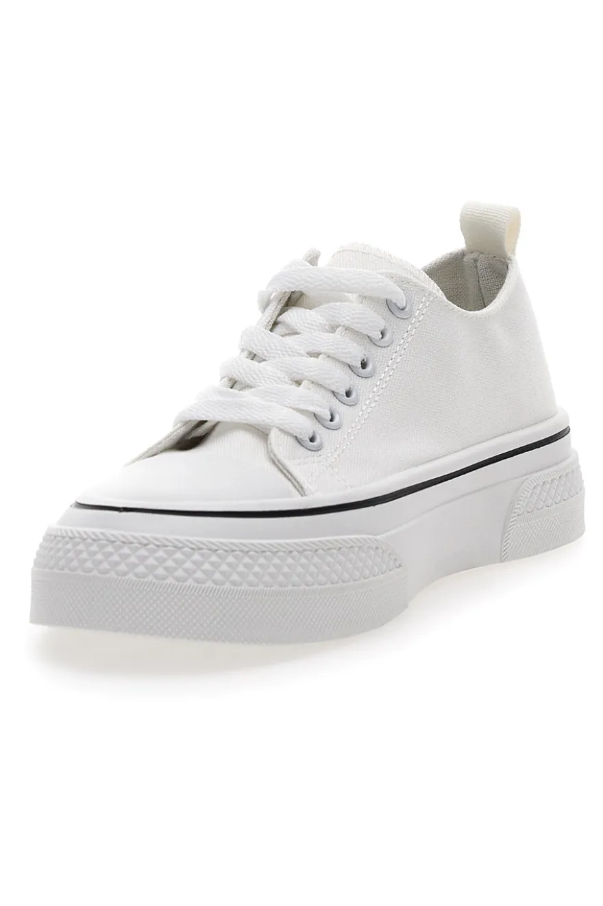 Sneakers in Tela Bianche Cafè Cost 211