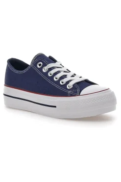 Sneakers in Tela Blu con Lacci Me & Me 1878