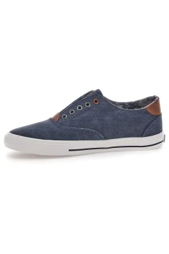 Sneakers in Tela Blu Route 66 91414