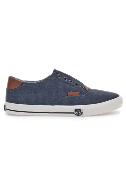 Sneakers in Tela Blu Route 66 91414