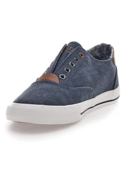 Sneakers in Tela Blu Route 66 91414