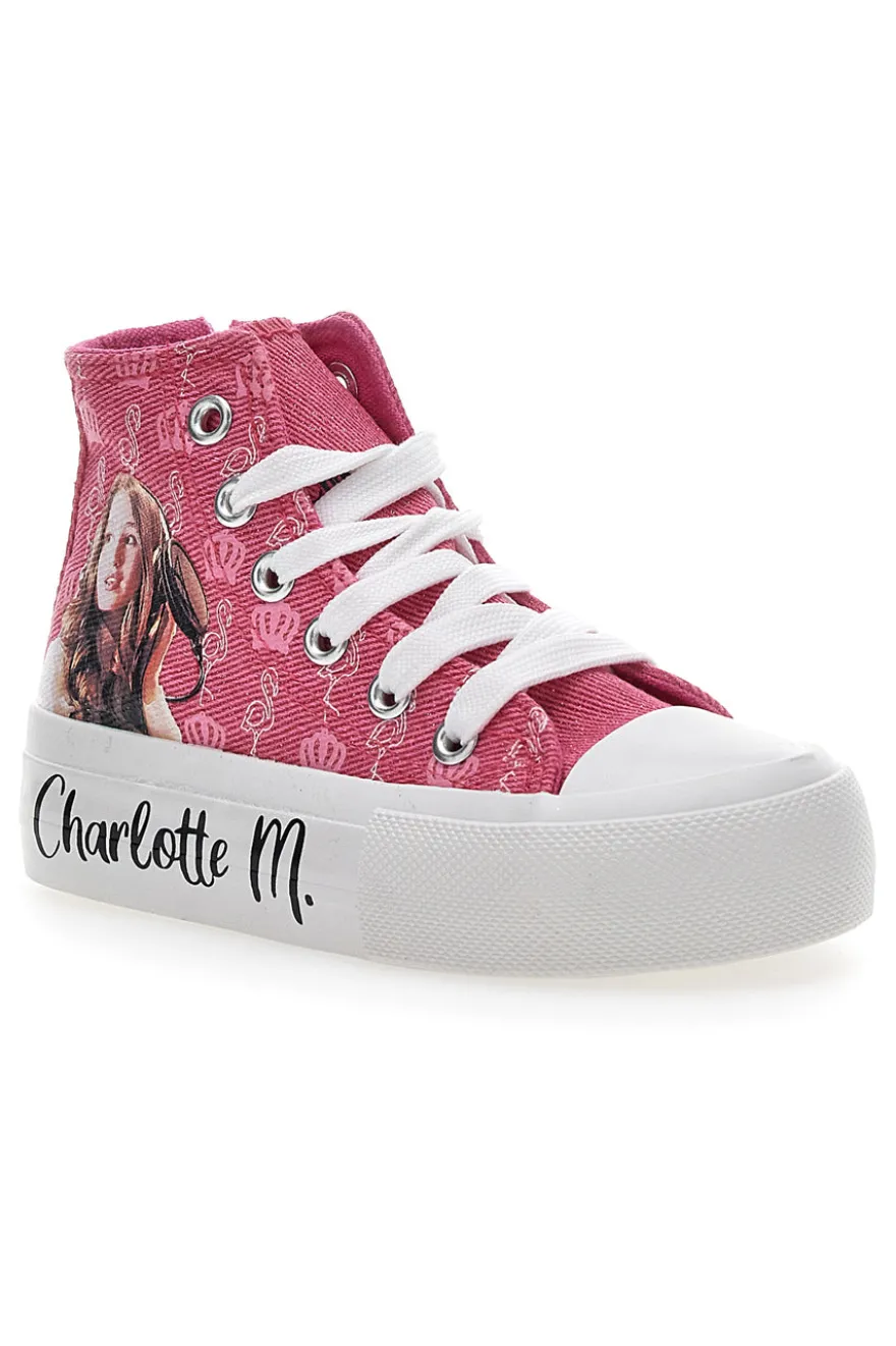 Sneakers In Tela Charlotte 7901 Fucsia