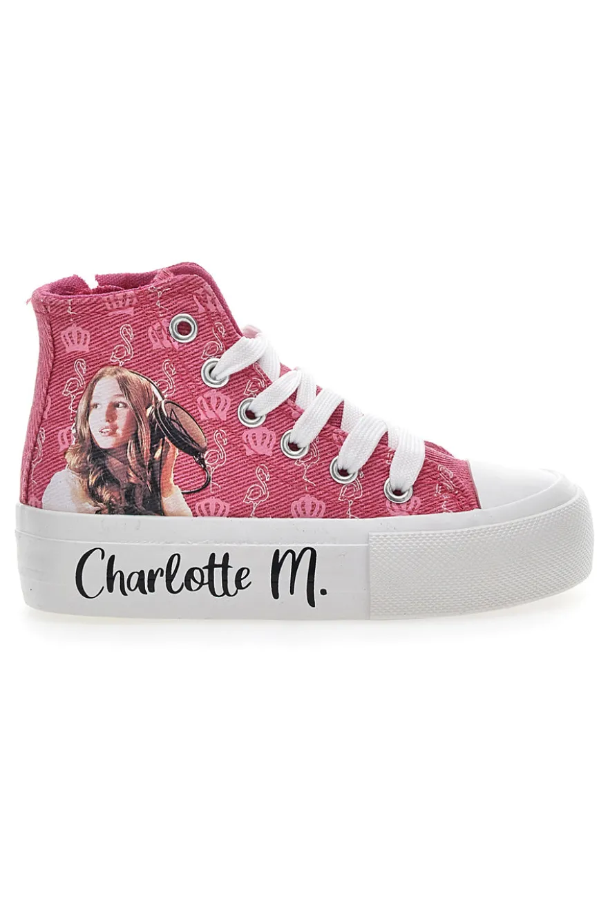 Sneakers In Tela Charlotte 7901 Fucsia