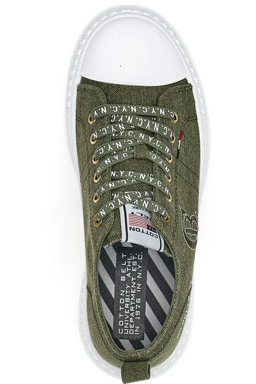 Sneakers in Tela Cotton Belt Dre Low CVS oliva