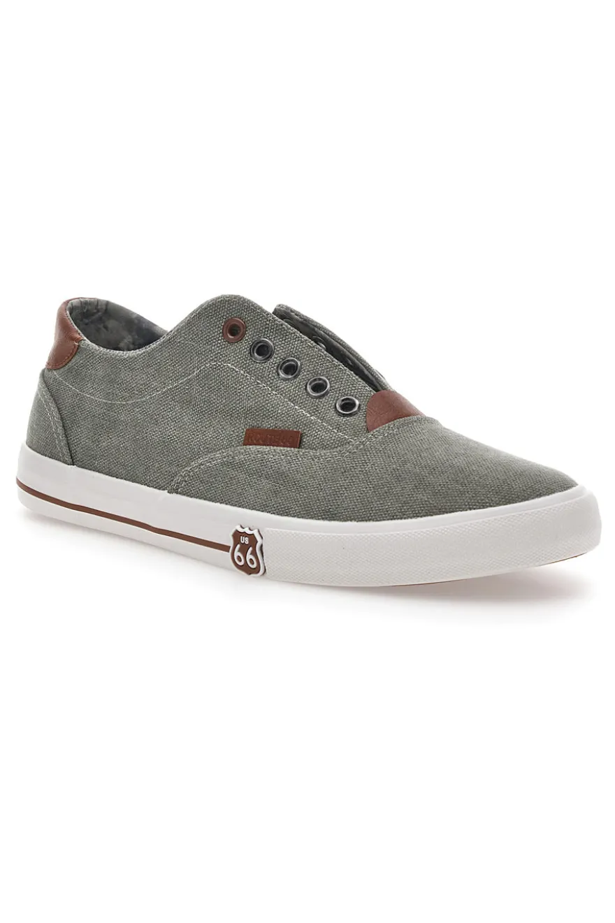 Sneakers in Tela Grigio Route 66 91414