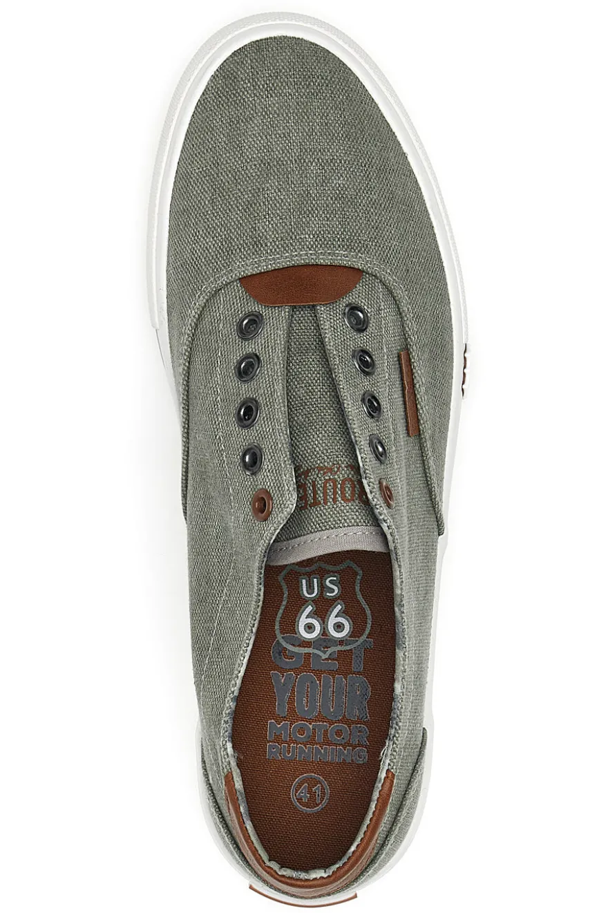 Sneakers in Tela Grigio Route 66 91414