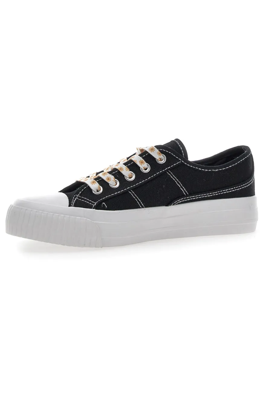 Sneakers in Tela Nere con Lacci Me & Me 1878