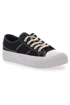 Sneakers in Tela Nere con Lacci Me & Me 1878