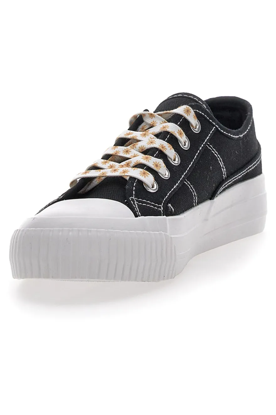 Sneakers in Tela Nere con Lacci Me & Me 1878