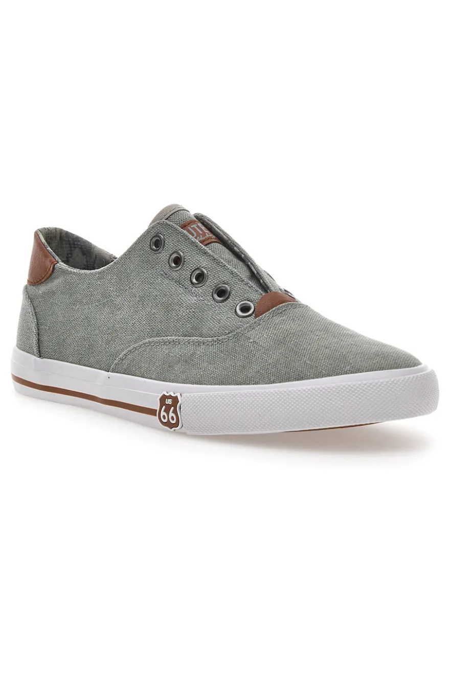 Sneakers in Tela Route 66 91414 Grigie