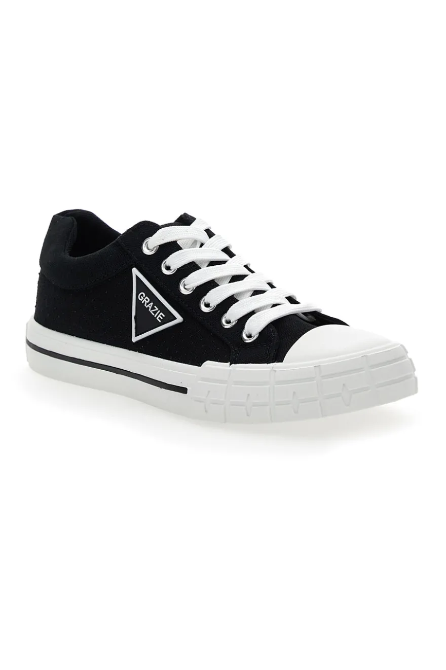 Sneakers in tela traforata Grazie 3581 Nera