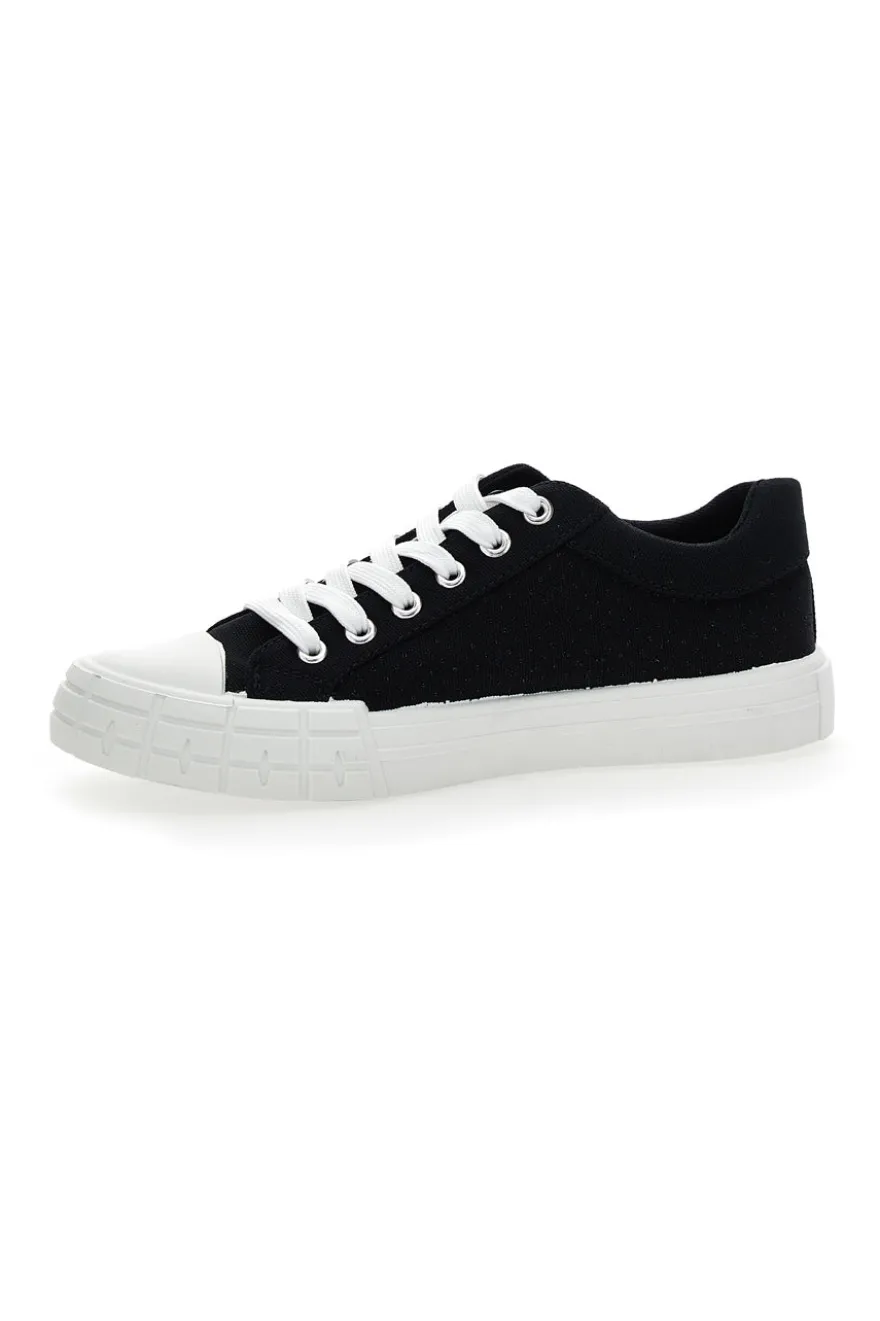 Sneakers in tela traforata Grazie 3581 Nera