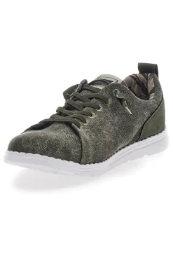 Sneakers In Tela Verde Scuro Carrera 11102D