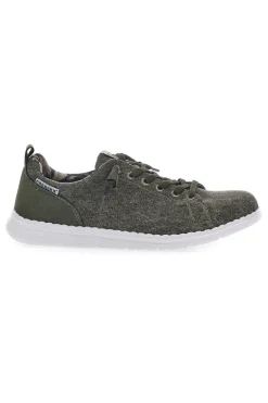 Sneakers In Tela Verde Scuro Carrera 11102D