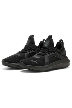 Sneakers junior nere in tessuto con suola ammortizzata Puma Softride Enzo 5 Jr