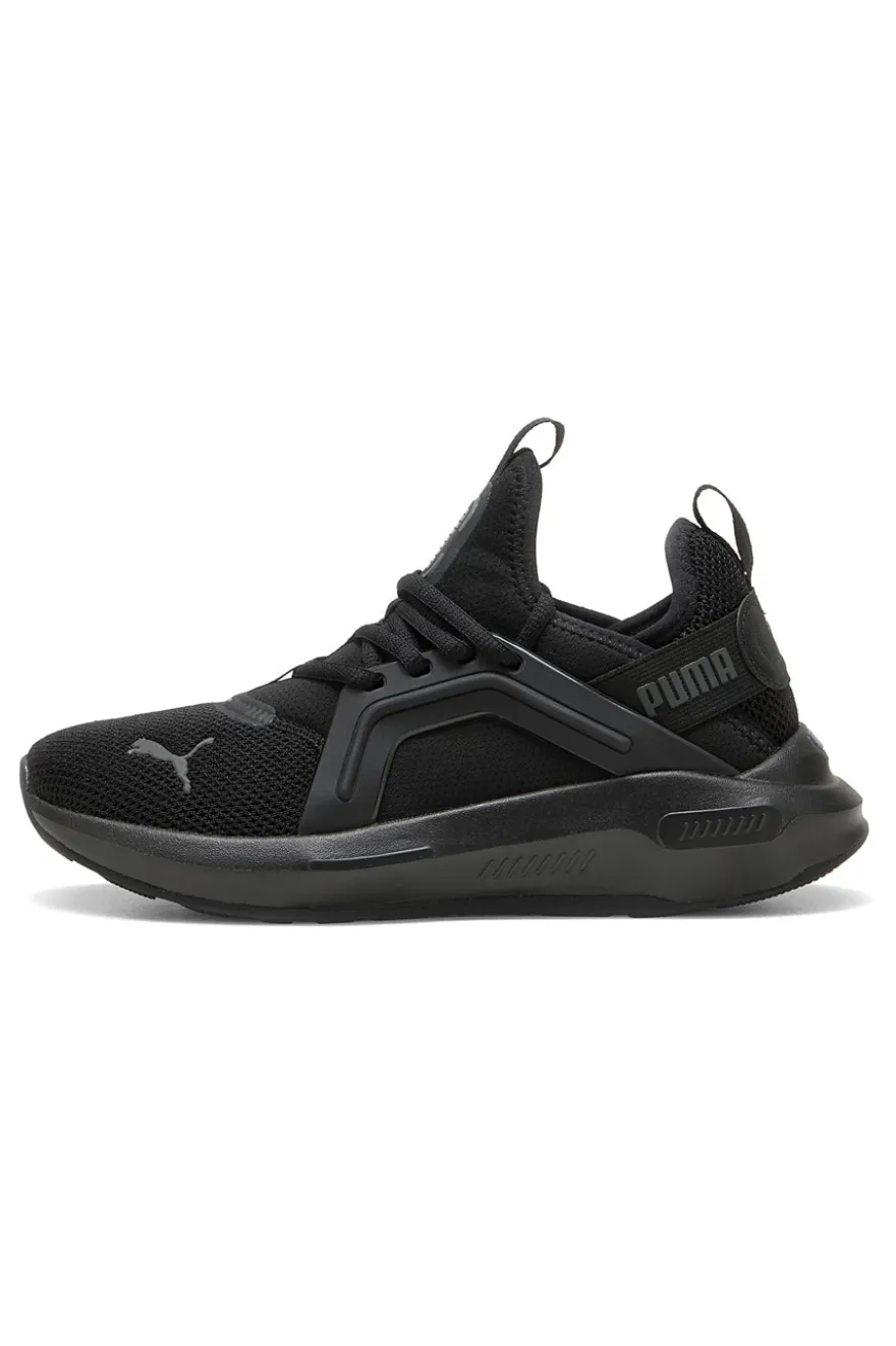 Sneakers junior nere in tessuto con suola ammortizzata Puma Softride Enzo 5 Jr