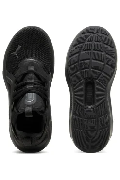 Sneakers junior nere in tessuto con suola ammortizzata Puma Softride Enzo 5 Jr