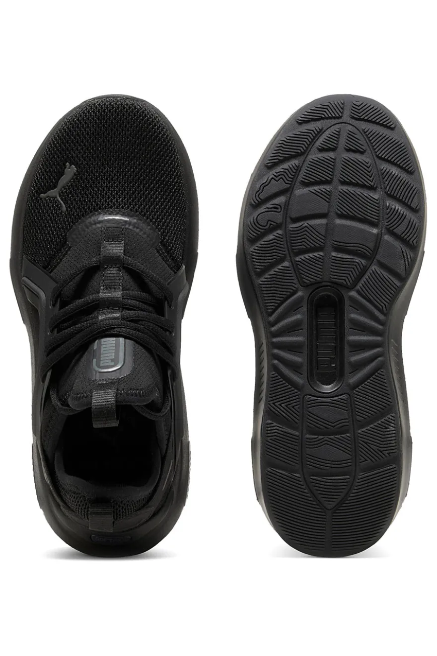 Sneakers junior nere in tessuto con suola ammortizzata Puma Softride Enzo 5 Jr