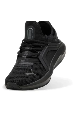 Sneakers junior nere in tessuto con suola ammortizzata Puma Softride Enzo 5 Jr