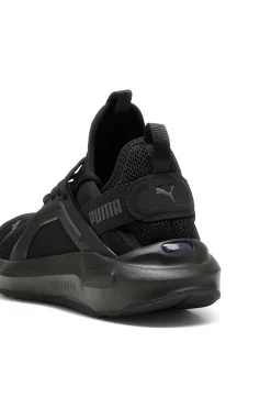 Sneakers junior nere in tessuto con suola ammortizzata Puma Softride Enzo 5 Jr