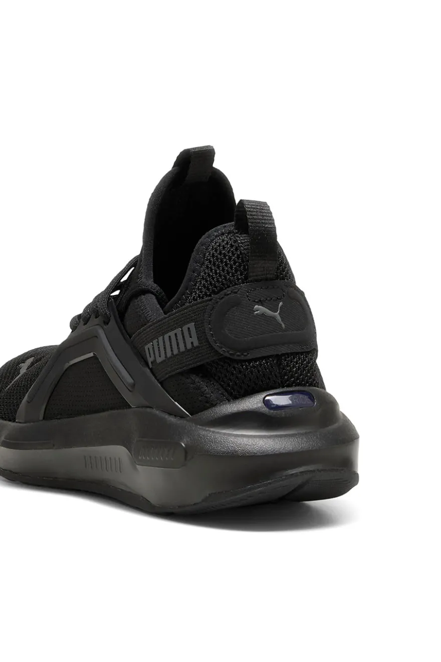 Sneakers junior nere in tessuto con suola ammortizzata Puma Softride Enzo 5 Jr