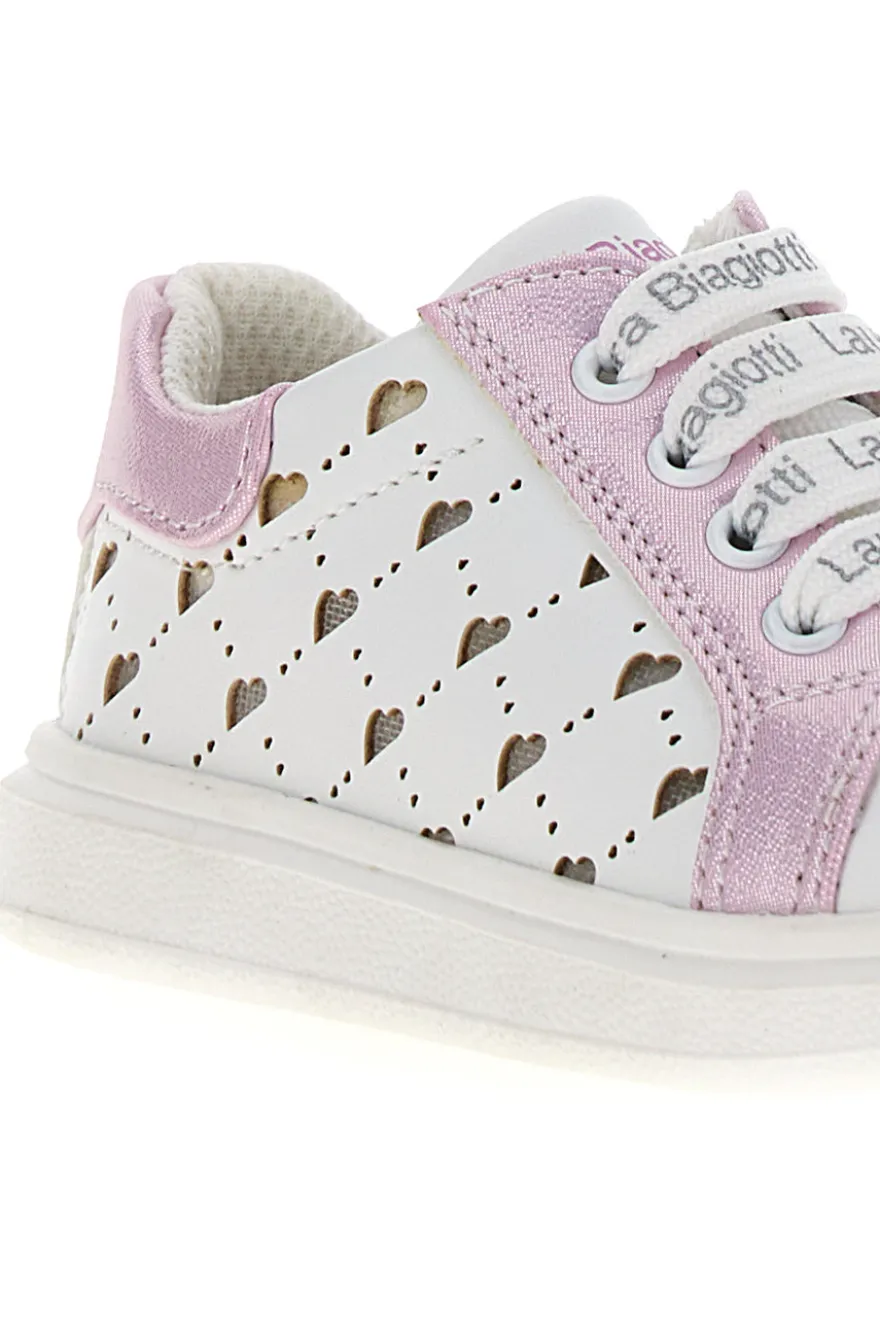 Sneakers Laura Biagiotti 8430 Bianche e Rosa