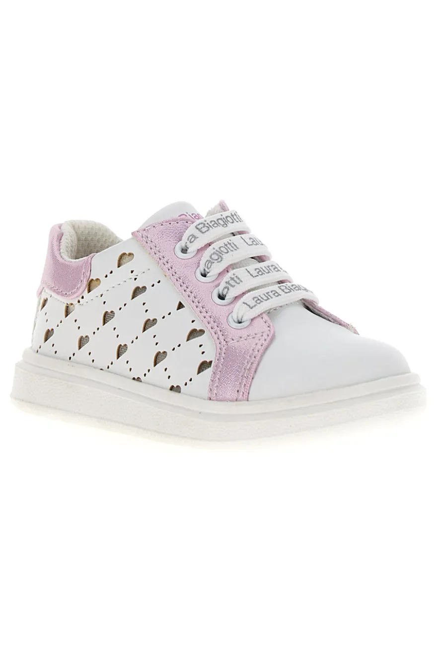 Sneakers Laura Biagiotti 8430 Bianche e Rosa