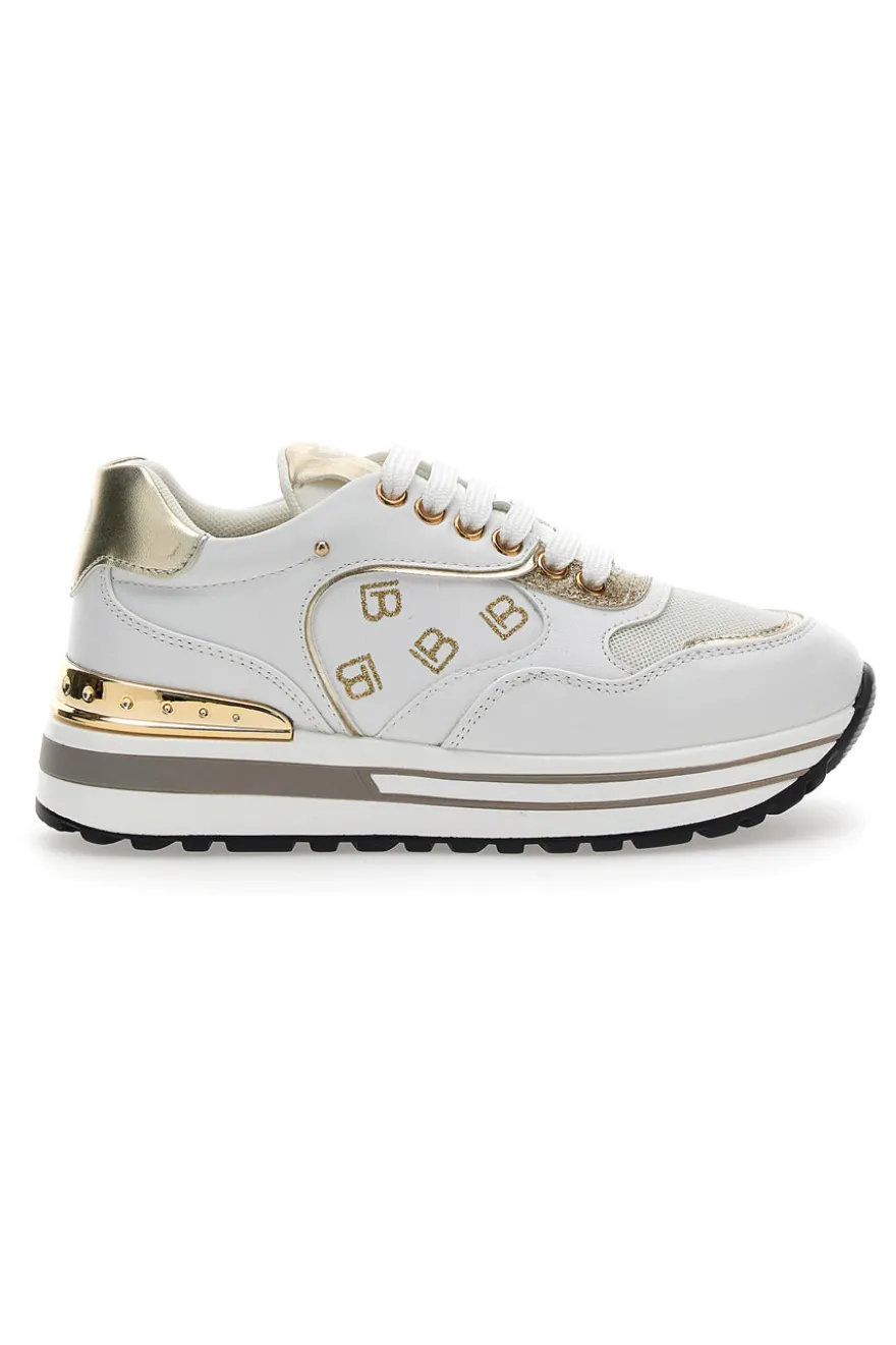 Sneakers Laura Biagiotti 8370 Bianche Oro