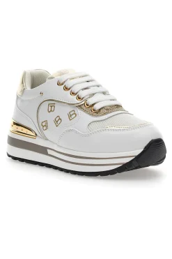 Sneakers Laura Biagiotti 8370 Bianche Oro