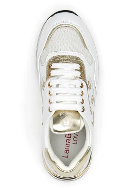 Sneakers Laura Biagiotti 8370 Bianche Oro