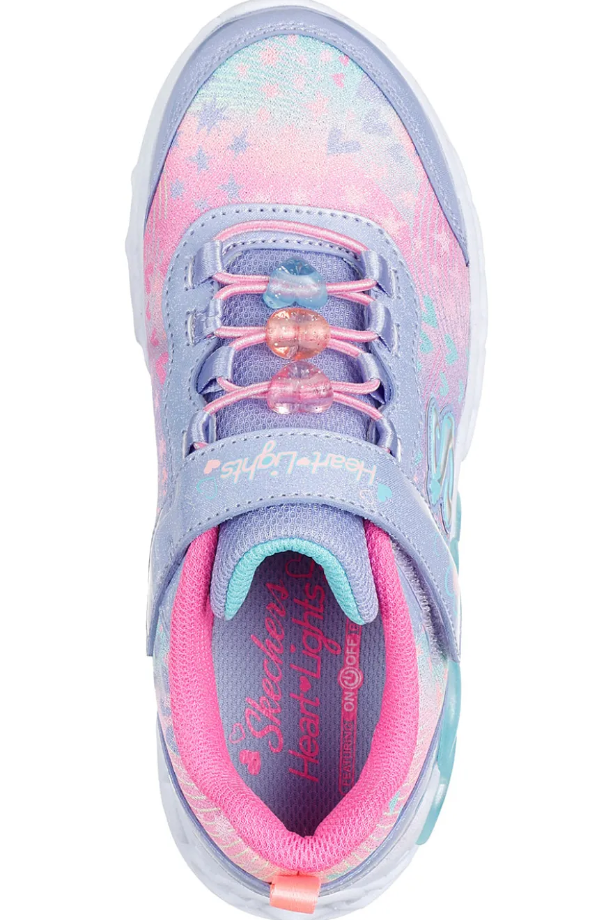 Sneakers lavanda con luci e charms Skechers Infinite Heart Lights Heart Jewels