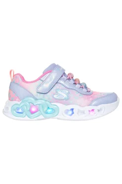 Sneakers lavanda con luci e charms Skechers Infinite Heart Lights Heart Jewels