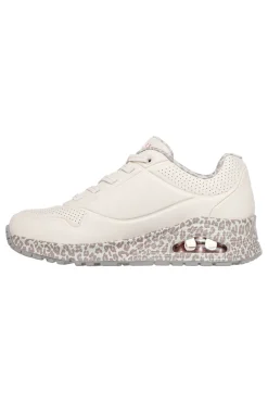 Sneakers leopardate con suola ad aria e lacci fissi Skechers UNO Safari Time