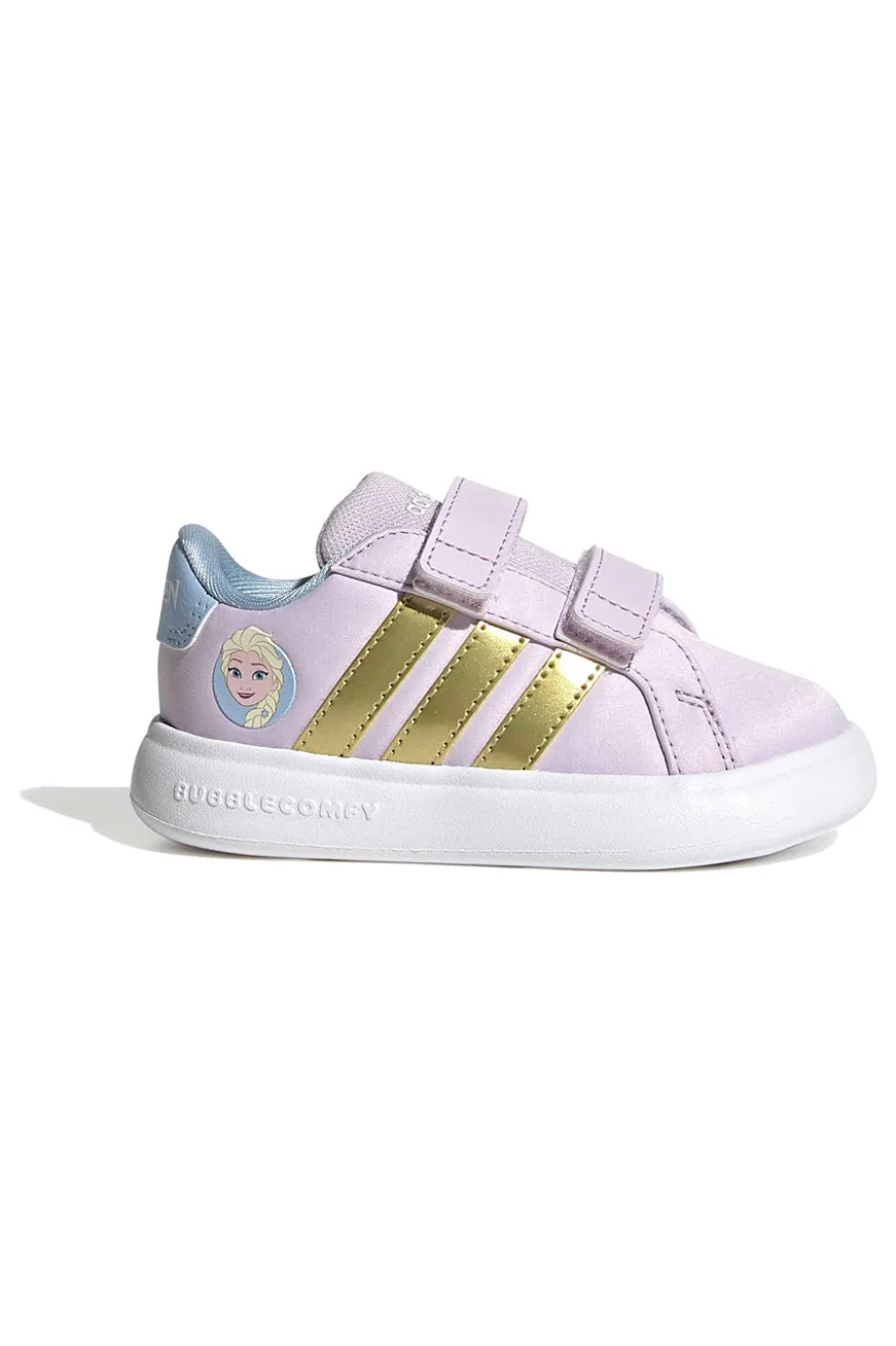 Sneakers lilla con dettagli Frozen e suola EVA Adidas Grand Court Elsa I