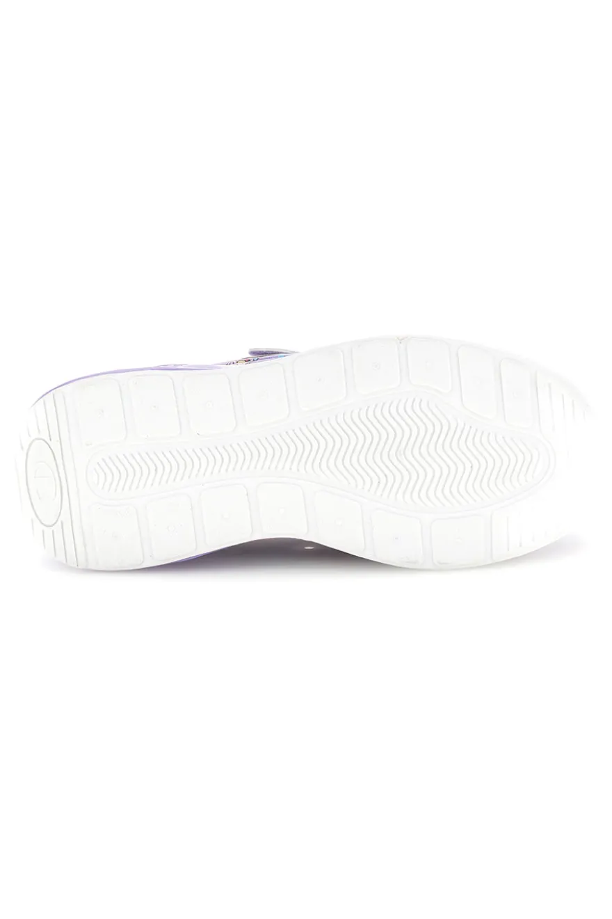 Sneakers lilla con fantasia stampata e strappo Champion U Ps Low Cut