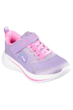 Sneakers lilla con glitter e strappo Skechers Wave 92