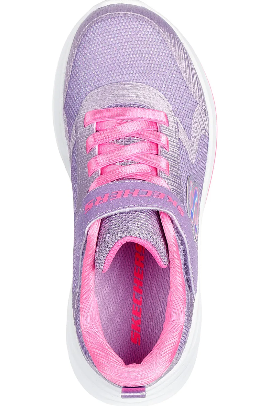 Sneakers lilla con glitter e strappo Skechers Wave 92