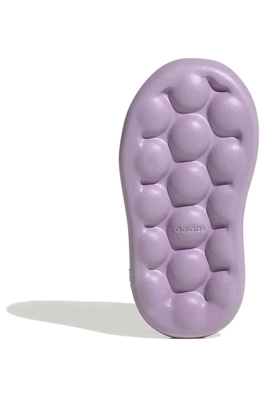 Sneakers lilla con strisce verdi e doppio strappo Adidas Grand Court Frozen Cf I