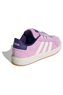 Sneakers lilla in suede con strisce bianche Adidas Grand Court 00s K