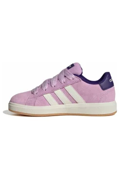 Sneakers lilla in suede con strisce bianche Adidas Grand Court 00s K